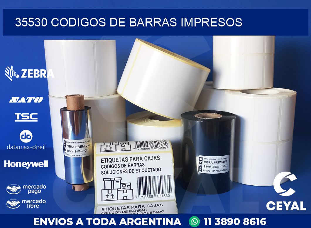 35530 codigos de barras impresos