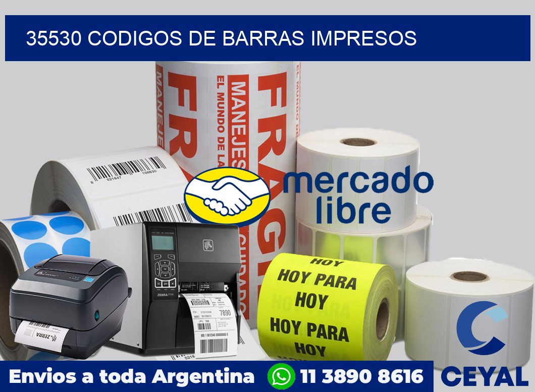 35530 codigos de barras impresos