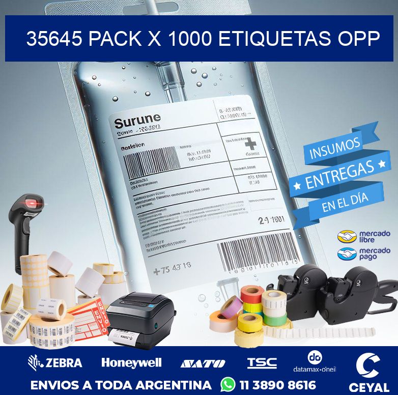 35645 PACK X 1000 ETIQUETAS OPP