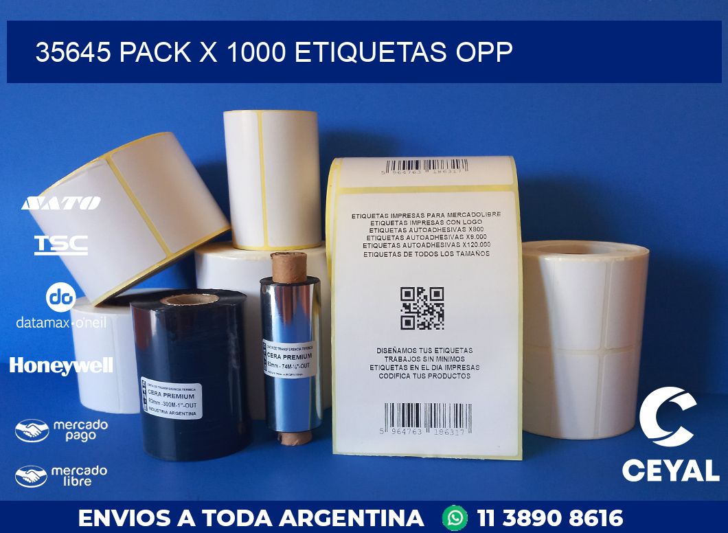 35645 PACK X 1000 ETIQUETAS OPP