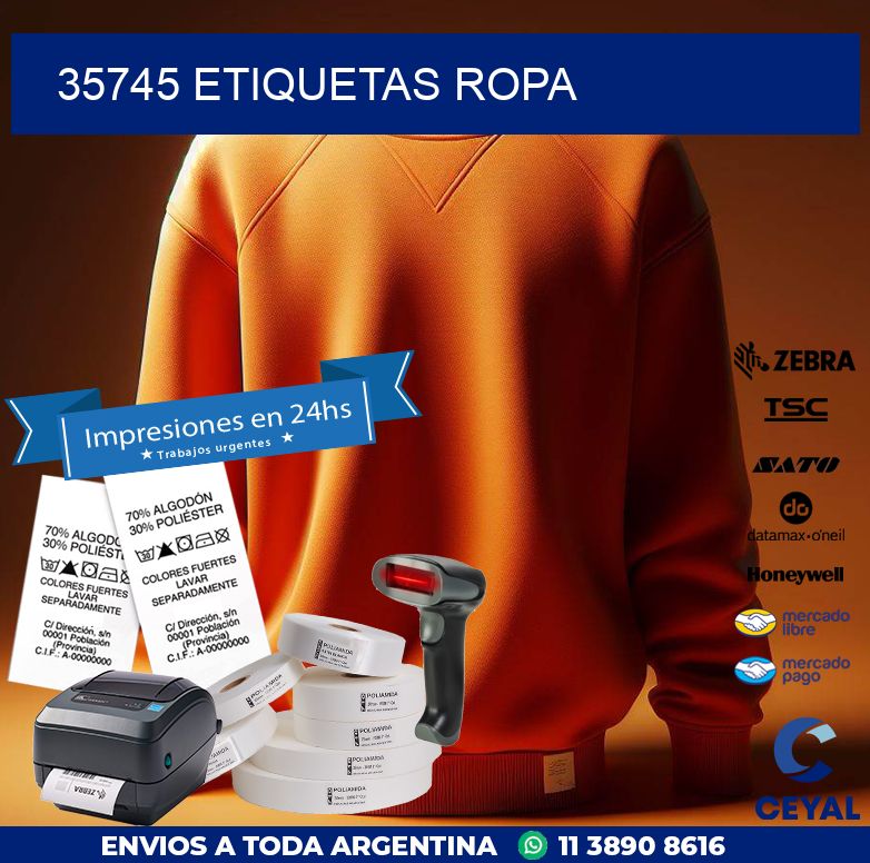 35745 ETIQUETAS ROPA