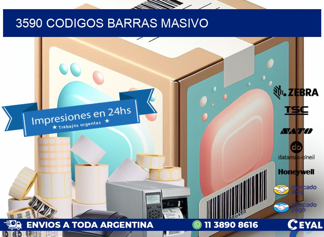 3590 CODIGOS BARRAS MASIVO