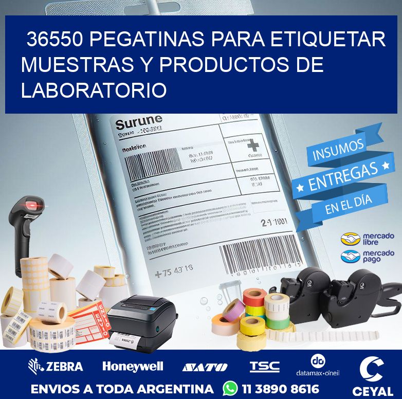 36550 PEGATINAS PARA ETIQUETAR MUESTRAS Y PRODUCTOS DE LABORATORIO