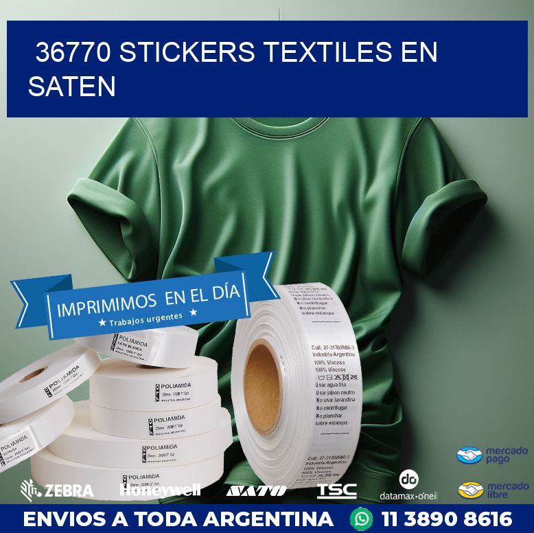 36770 STICKERS TEXTILES EN SATEN