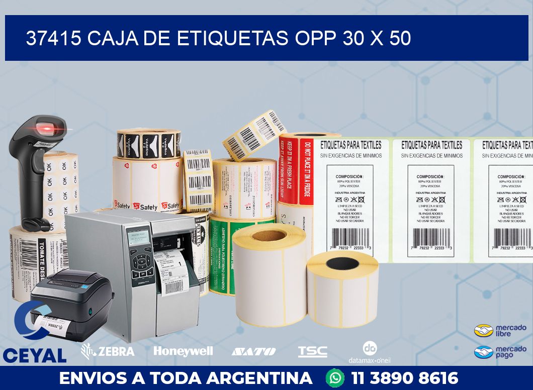 37415 CAJA DE ETIQUETAS OPP 30 X 50