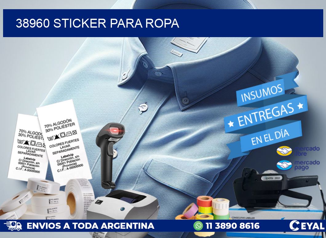 38960 STICKER PARA ROPA