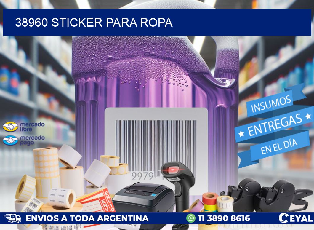 38960 STICKER PARA ROPA