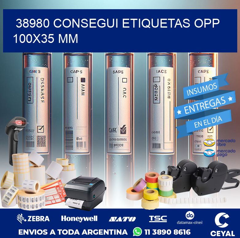 38980 CONSEGUI ETIQUETAS OPP 100X35 MM