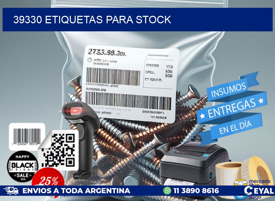 39330 ETIQUETAS PARA STOCK