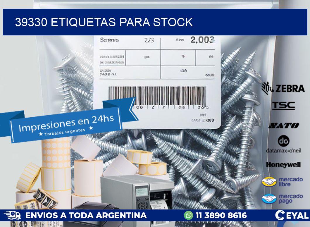 39330 ETIQUETAS PARA STOCK