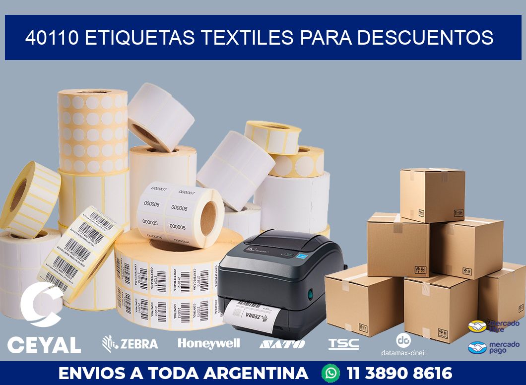 40110 ETIQUETAS TEXTILES PARA DESCUENTOS
