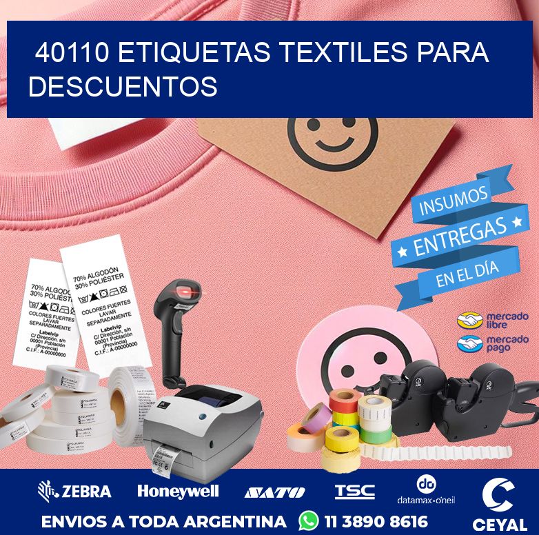 40110 ETIQUETAS TEXTILES PARA DESCUENTOS