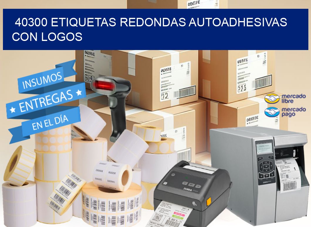 40300 ETIQUETAS REDONDAS AUTOADHESIVAS CON LOGOS