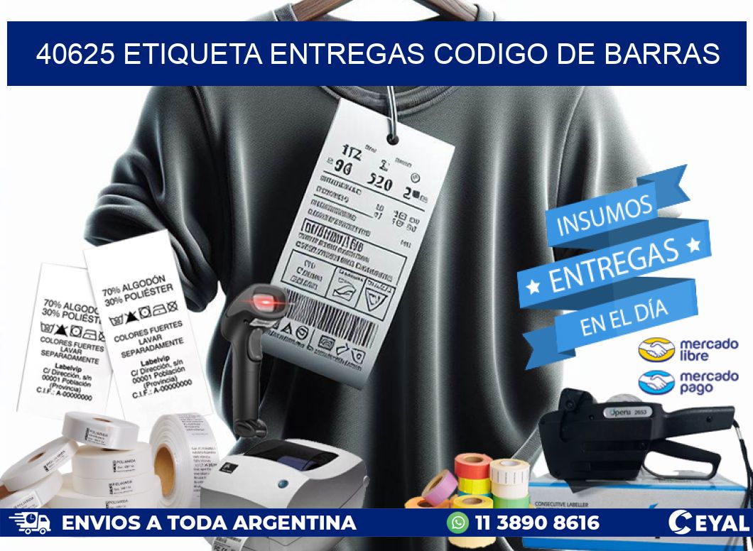 40625 ETIQUETA ENTREGAS CODIGO DE BARRAS