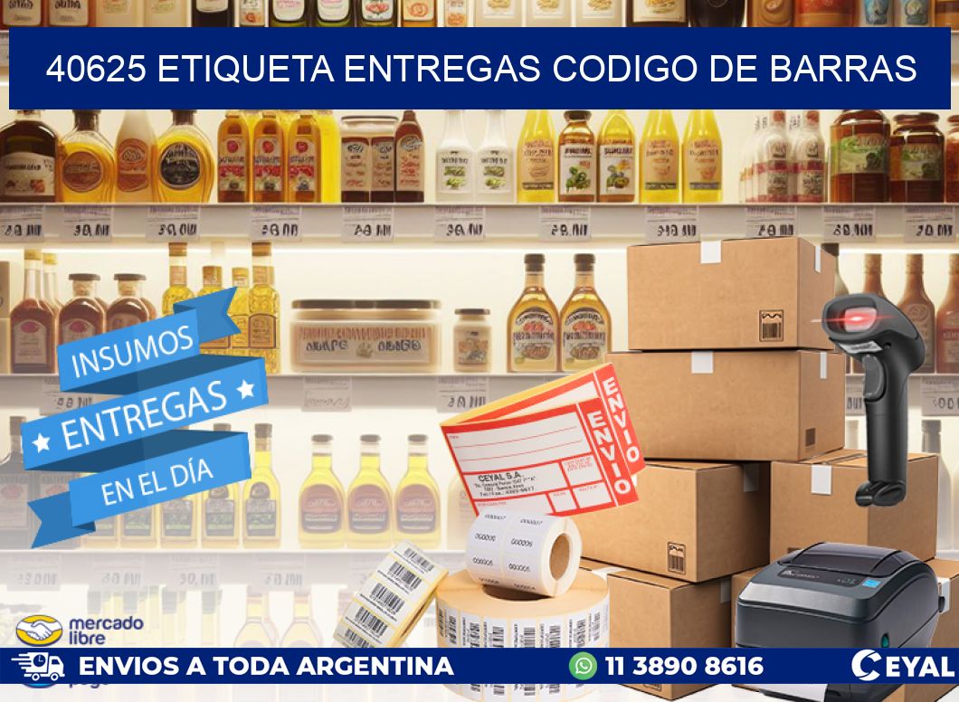 40625 ETIQUETA ENTREGAS CODIGO DE BARRAS