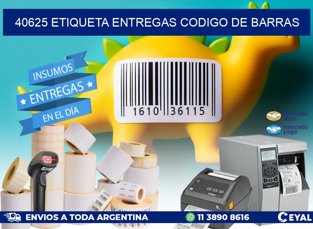 40625 ETIQUETA ENTREGAS CODIGO DE BARRAS