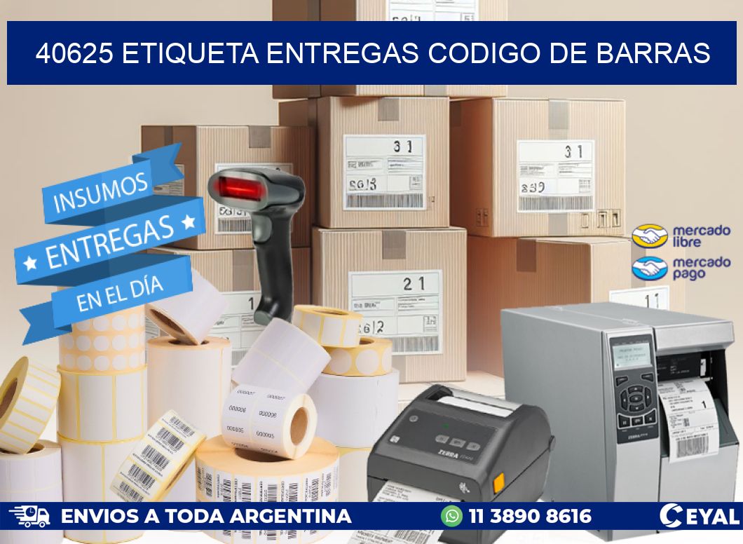 40625 ETIQUETA ENTREGAS CODIGO DE BARRAS