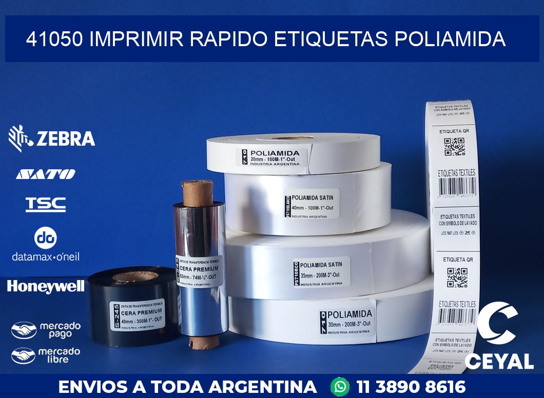 41050 IMPRIMIR RAPIDO ETIQUETAS POLIAMIDA