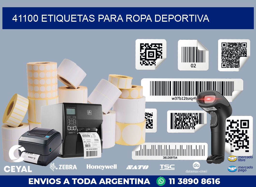 41100 ETIQUETAS PARA ROPA DEPORTIVA