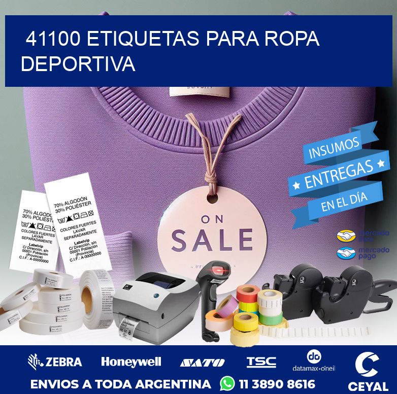 41100 ETIQUETAS PARA ROPA DEPORTIVA