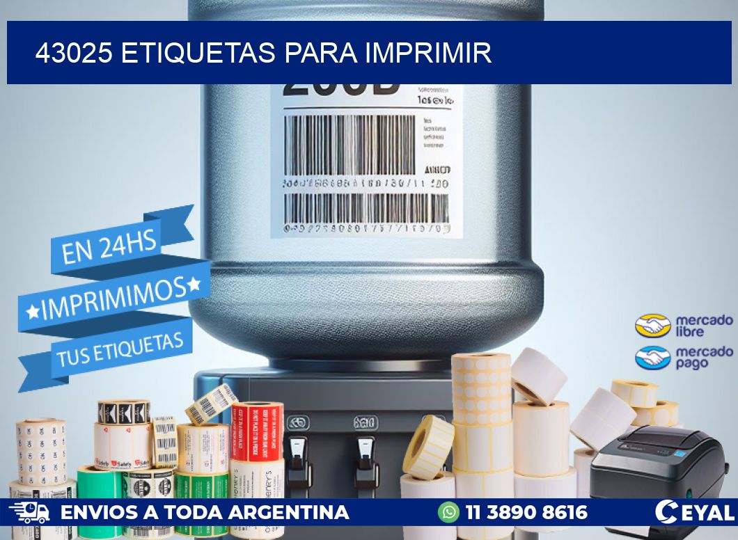 43025 ETIQUETAS PARA IMPRIMIR