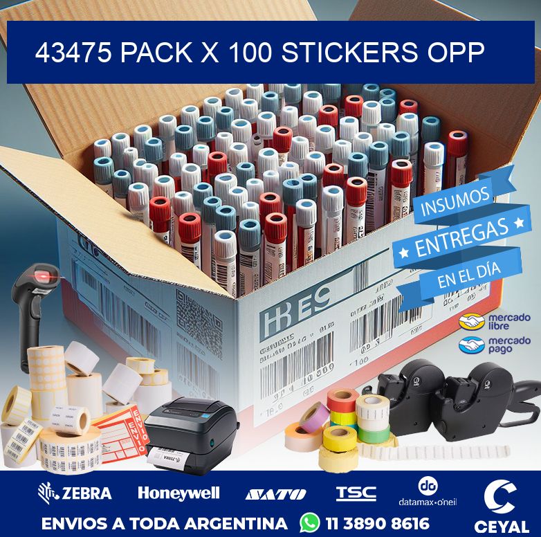 43475 PACK X 100 STICKERS OPP