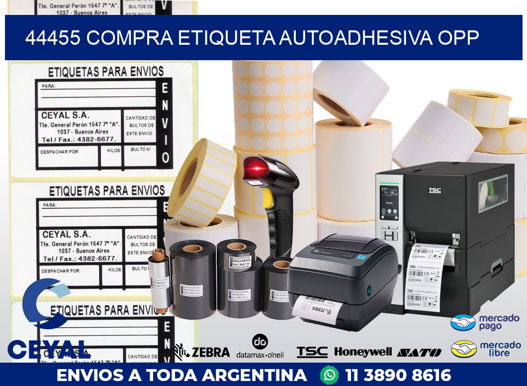 44455 COMPRA ETIQUETA AUTOADHESIVA OPP