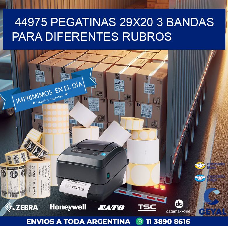 44975 PEGATINAS 29X20 3 BANDAS PARA DIFERENTES RUBROS