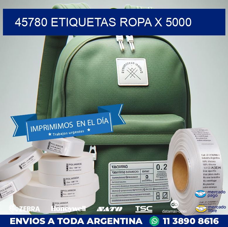 45780 ETIQUETAS ROPA X 5000