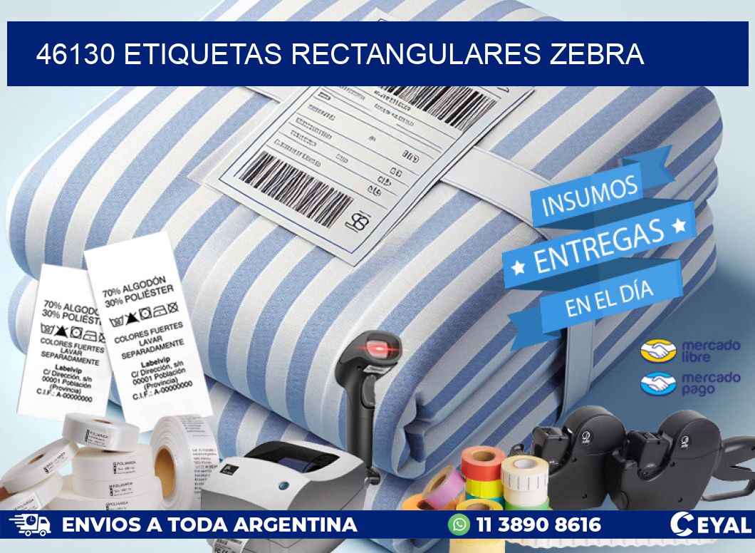 46130 etiquetas rectangulares zebra