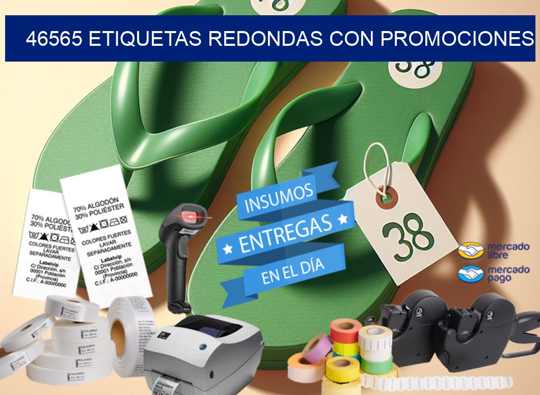 46565 ETIQUETAS REDONDAS CON PROMOCIONES