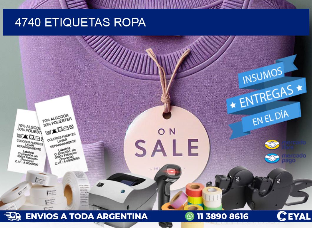 4740 ETIQUETAS ROPA