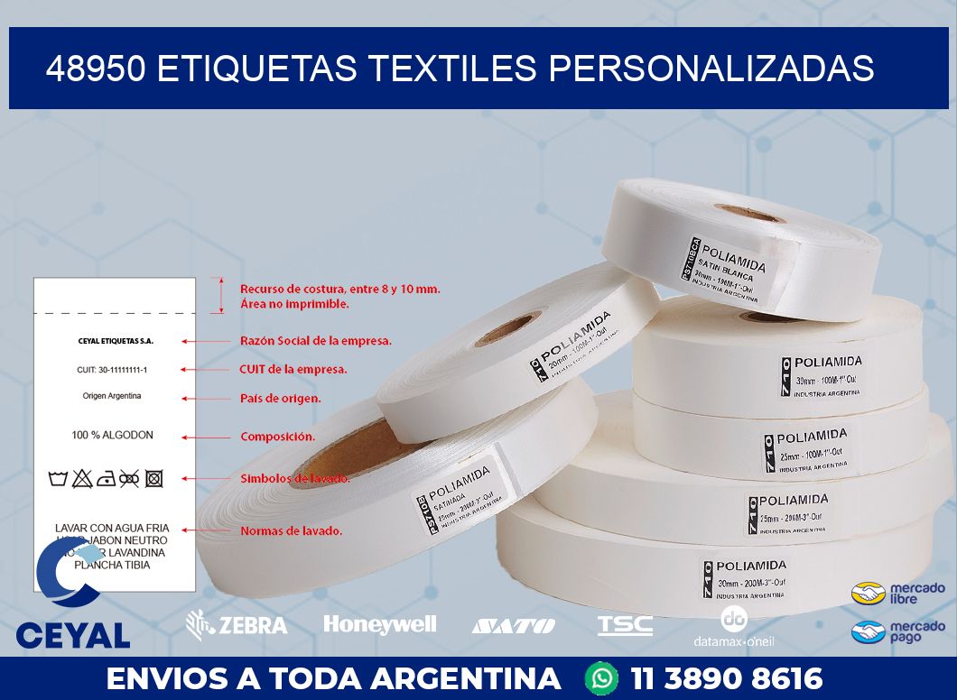 48950 ETIQUETAS TEXTILES PERSONALIZADAS