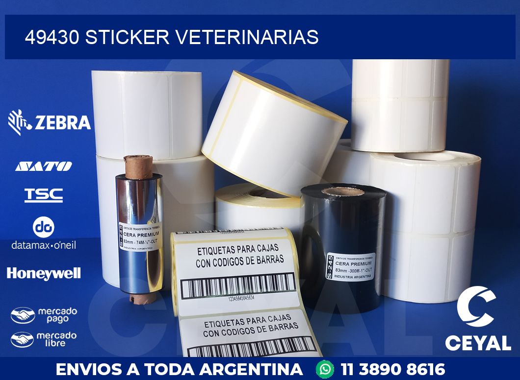 49430 STICKER VETERINARIAS