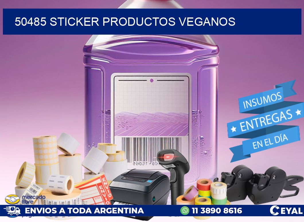 50485 STICKER PRODUCTOS VEGANOS