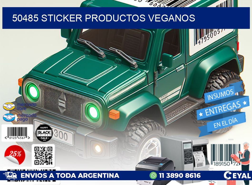 50485 STICKER PRODUCTOS VEGANOS