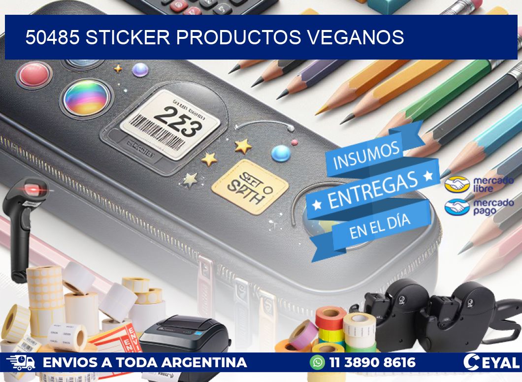 50485 STICKER PRODUCTOS VEGANOS