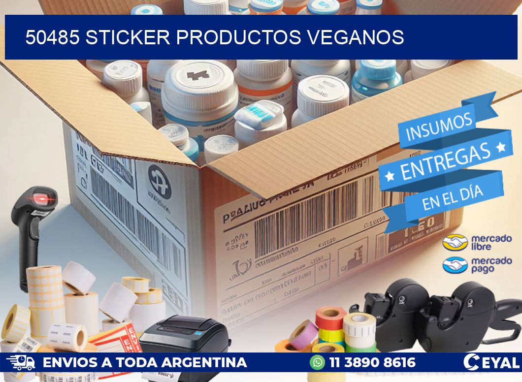 50485 STICKER PRODUCTOS VEGANOS