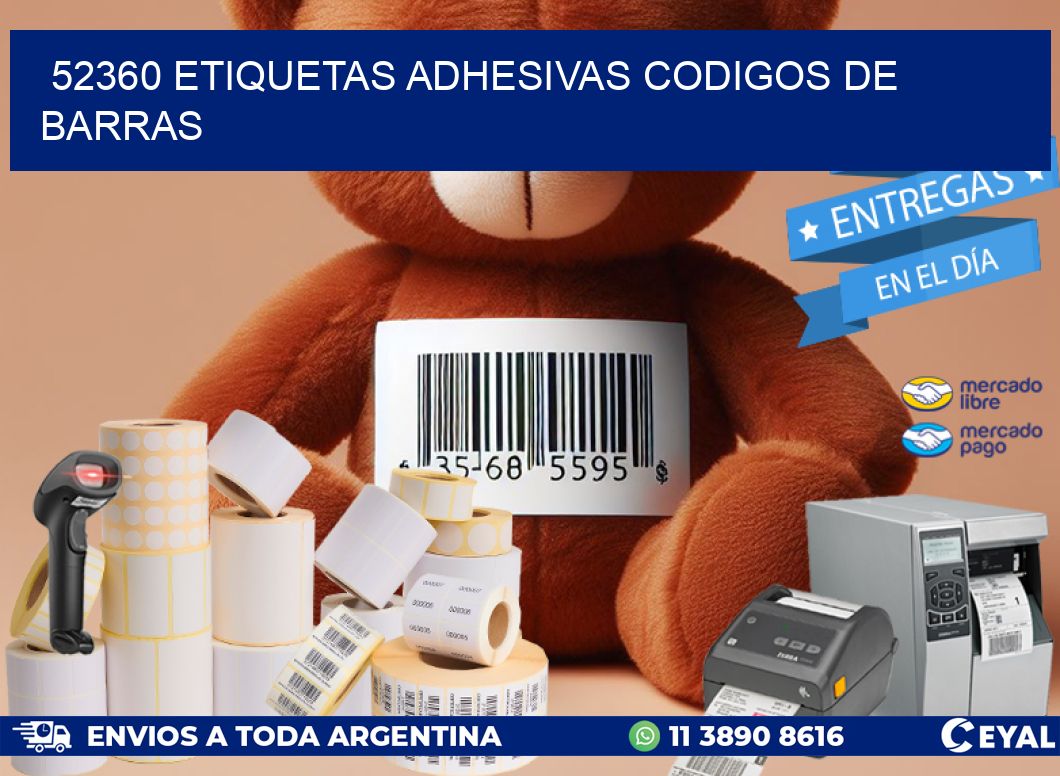 52360 ETIQUETAS ADHESIVAS CODIGOS DE BARRAS
