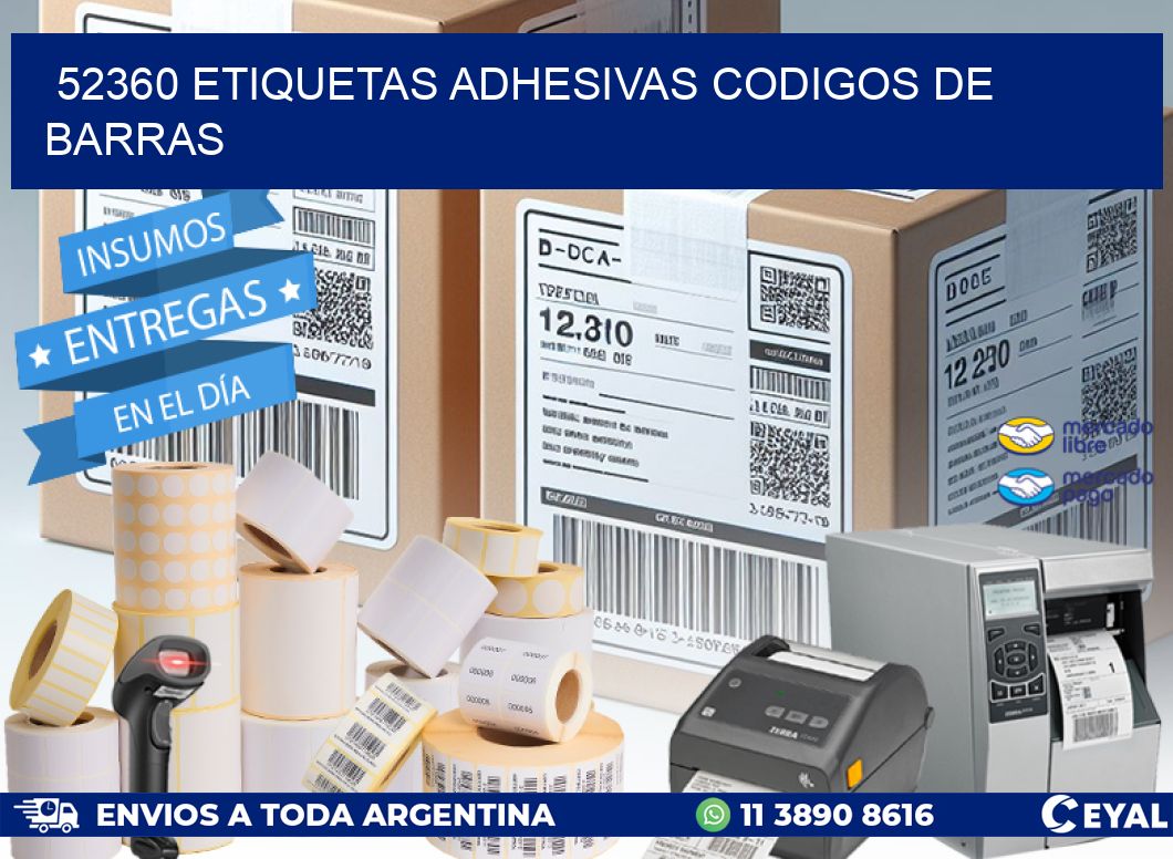52360 ETIQUETAS ADHESIVAS CODIGOS DE BARRAS