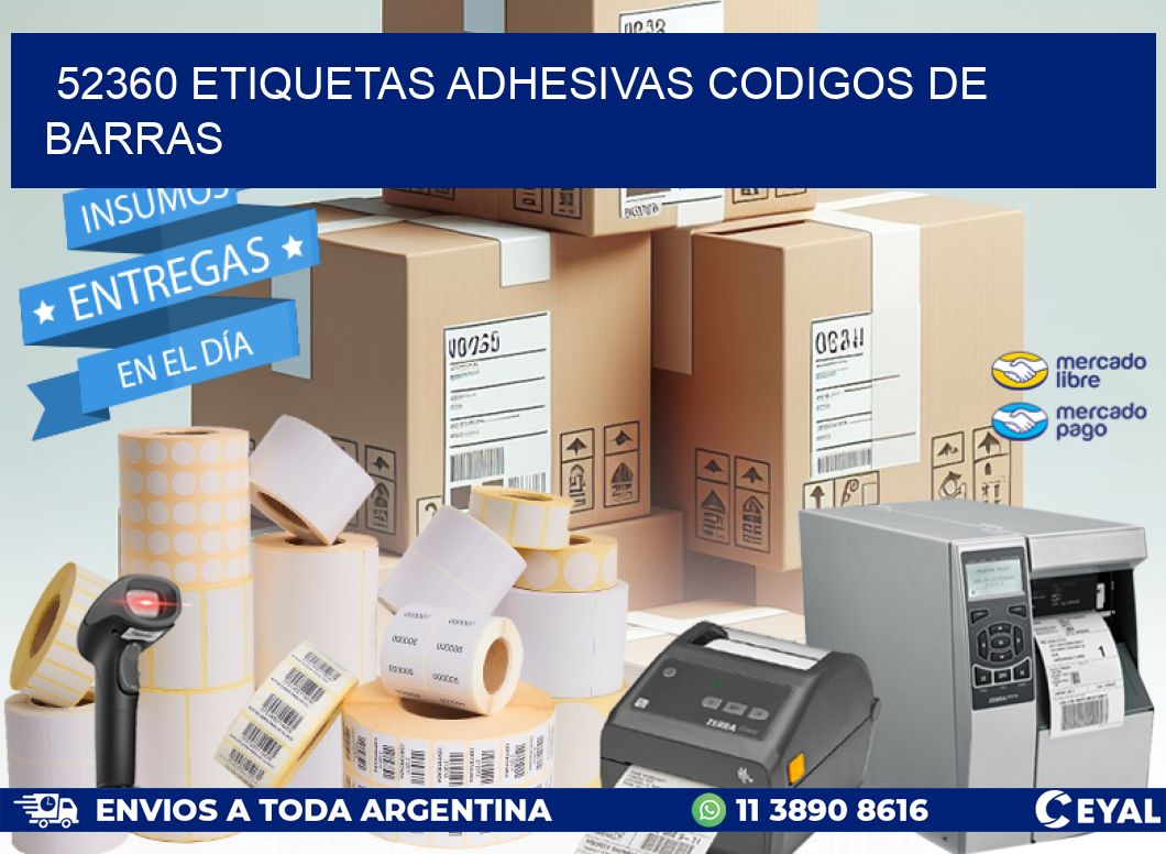 52360 ETIQUETAS ADHESIVAS CODIGOS DE BARRAS