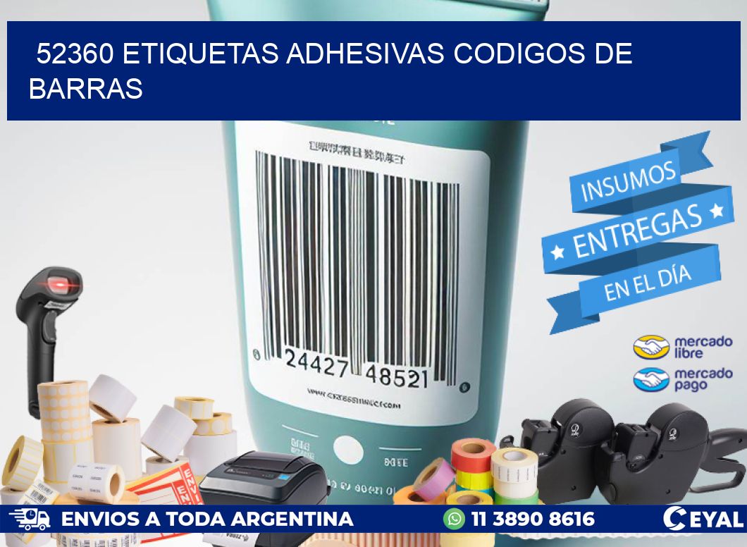 52360 ETIQUETAS ADHESIVAS CODIGOS DE BARRAS