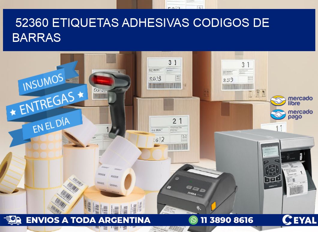 52360 ETIQUETAS ADHESIVAS CODIGOS DE BARRAS