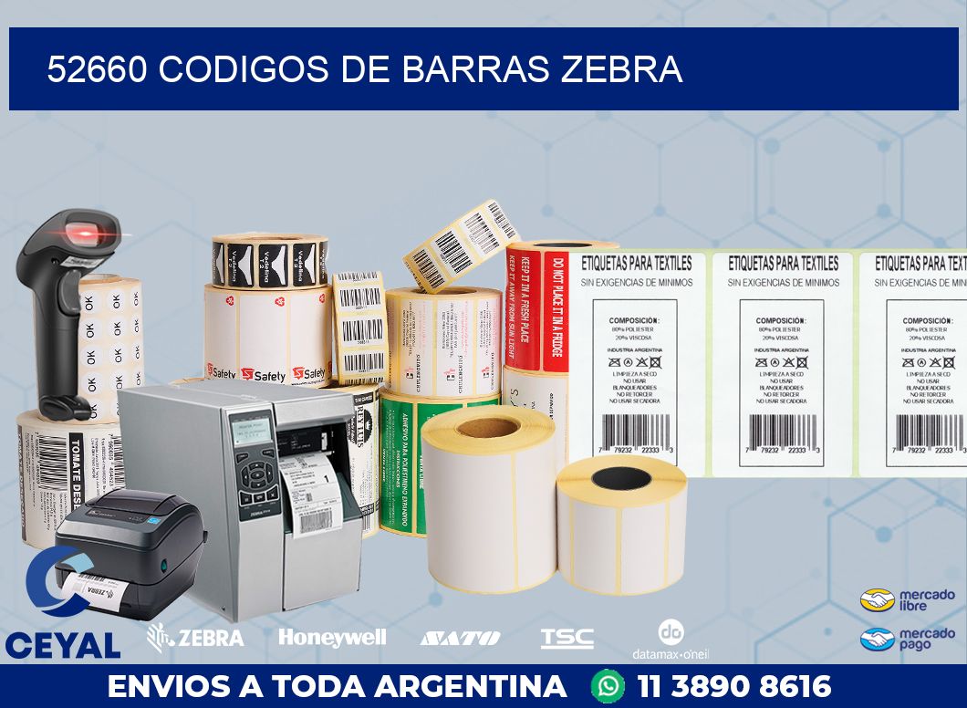 52660 codigos de barras zebra