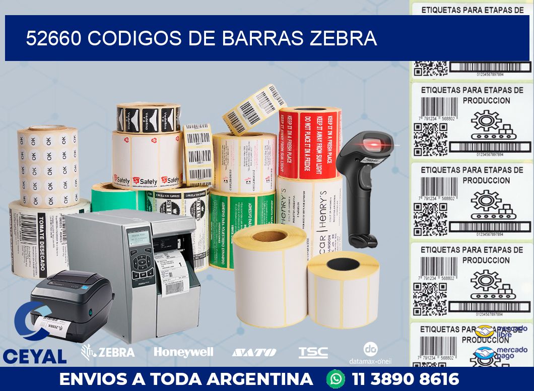 52660 codigos de barras zebra