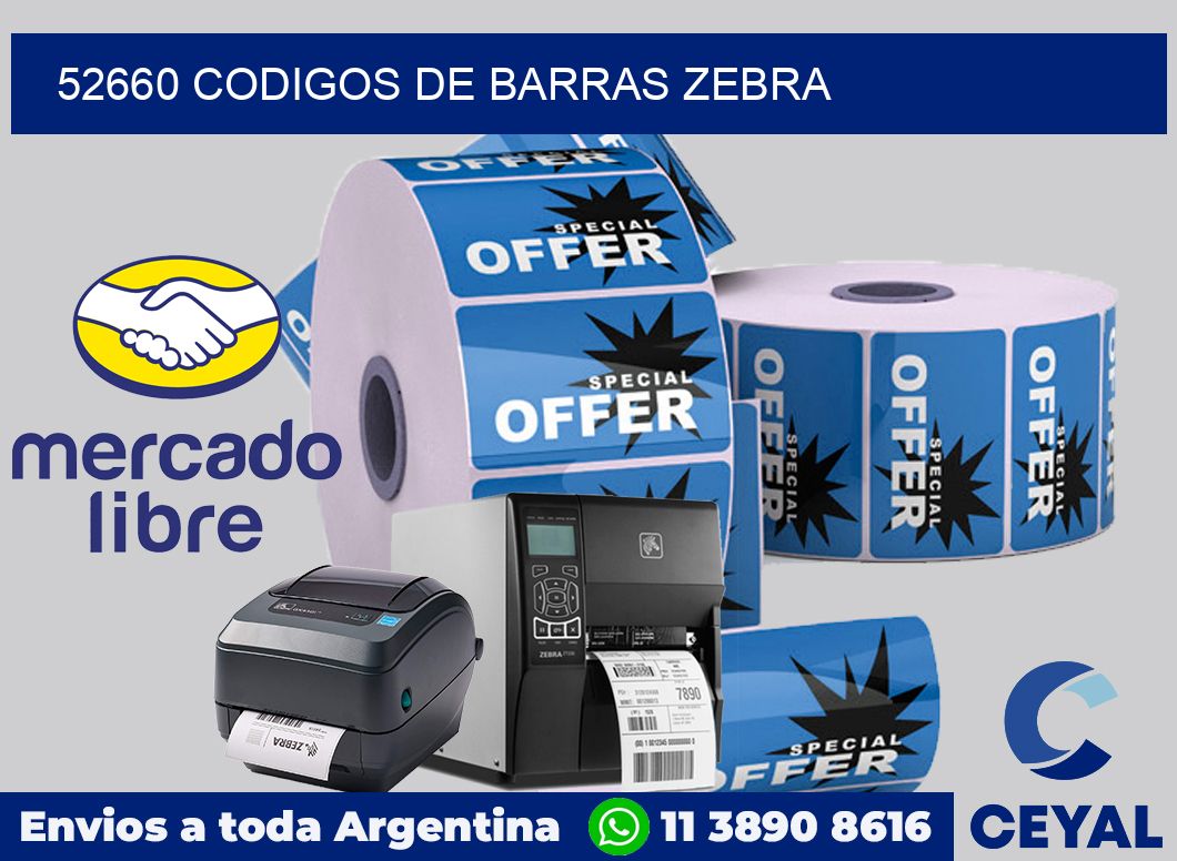 52660 codigos de barras zebra