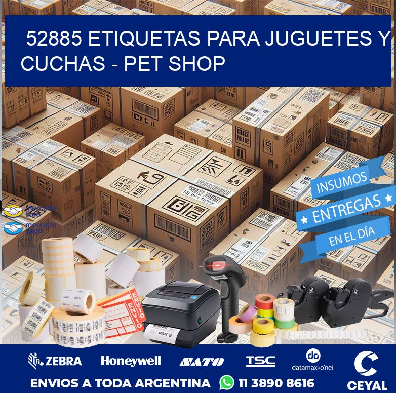 52885 ETIQUETAS PARA JUGUETES Y CUCHAS - PET SHOP
