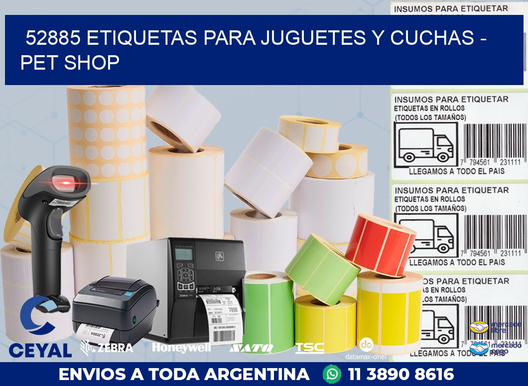 52885 ETIQUETAS PARA JUGUETES Y CUCHAS - PET SHOP