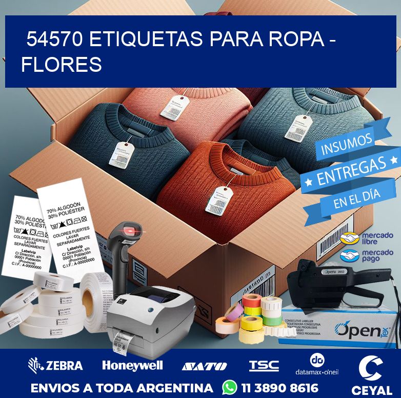 54570 ETIQUETAS PARA ROPA – FLORES