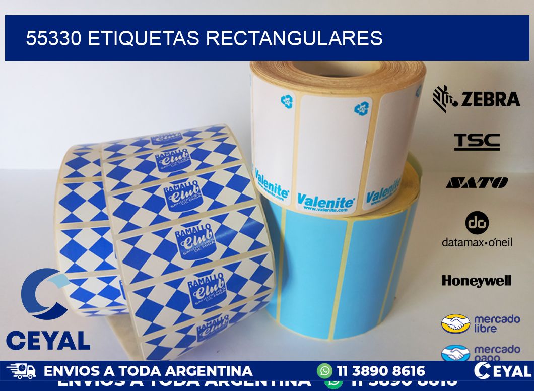 55330 etiquetas rectangulares